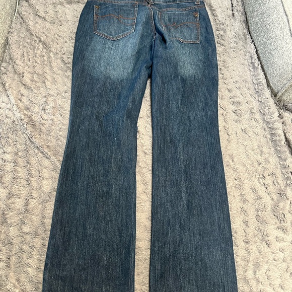 Dkny Blue Flare Wide Leg Jeans - Picture 3 of 3